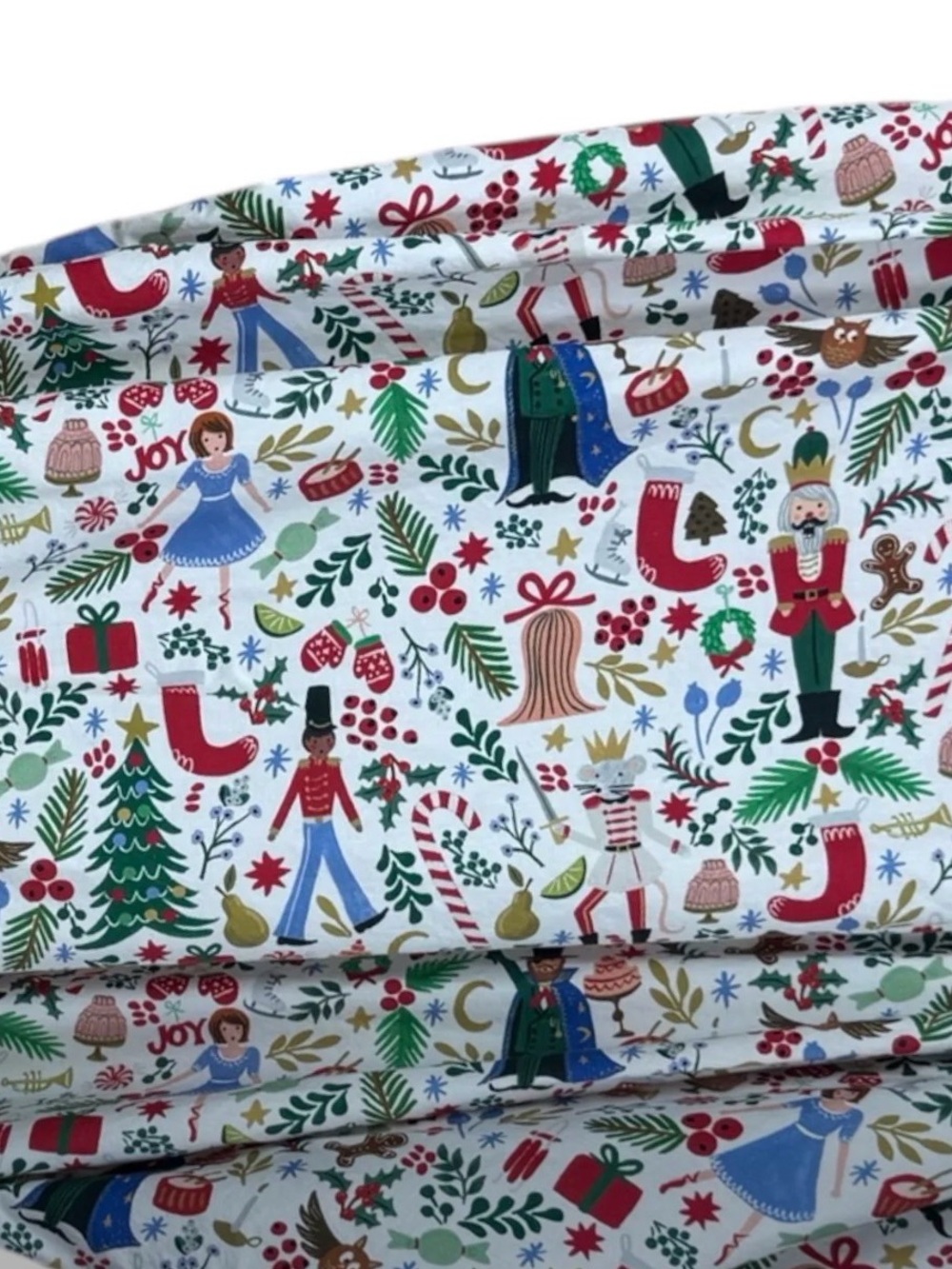 Pottery Barn x Rifle Paper Co. Nutcracker Christmas Holiday Crib Sheet